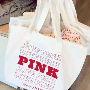 White Victoria Secret Tote Bag